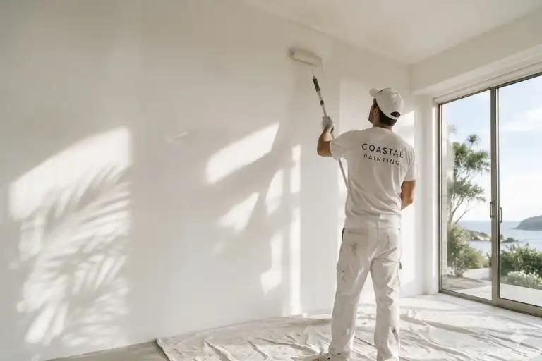 Coastal Painting painter at work