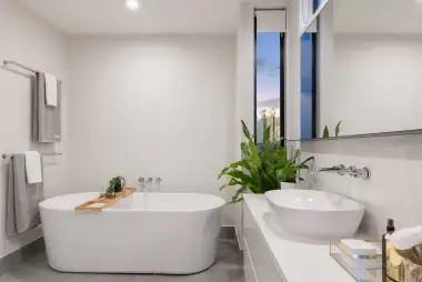 Bathroom repaint with crisp trim